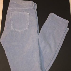 Baby blue corduroy girlfriend jeans